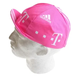 Vintage Wielerpet - Telecom - Roze -Aanbiedingen Vlot Fiets Winkel 0024245 vintage cycling caps telecom