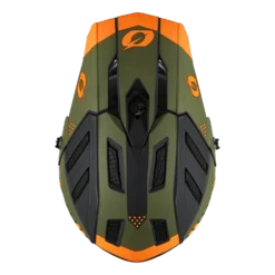 Oneal BACKFLIP Helm STRIKE V.23 Zwart/oranje/olijf -Aanbiedingen Vlot Fiets Winkel 0500 73 top