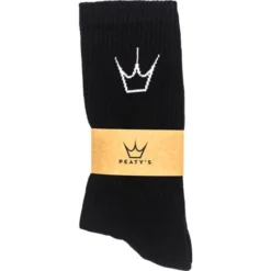 Peaty's Shredsock Sokken - Zwarte Kroon -Aanbiedingen Vlot Fiets Winkel 05 PE PPW SOCK BLK 10