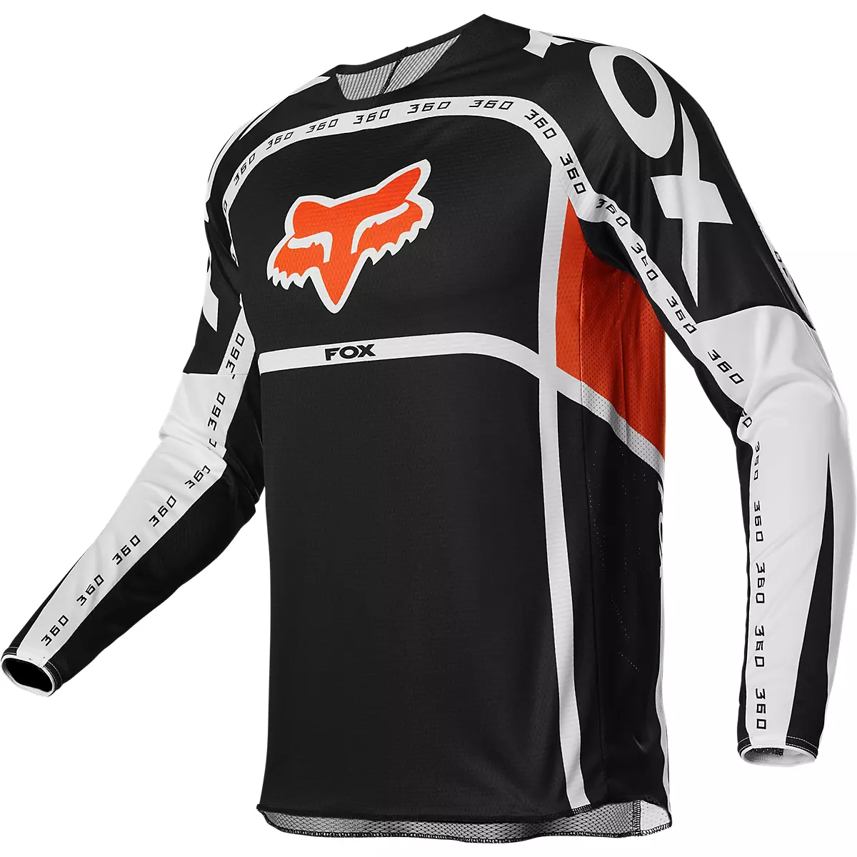 Fox Racing 360 Dvide Jersey Zwart/Wit/Oranje 2 Fox Racing 360 Dvide Jersey Zwart/Wit/Oranje - Afbeelding 2