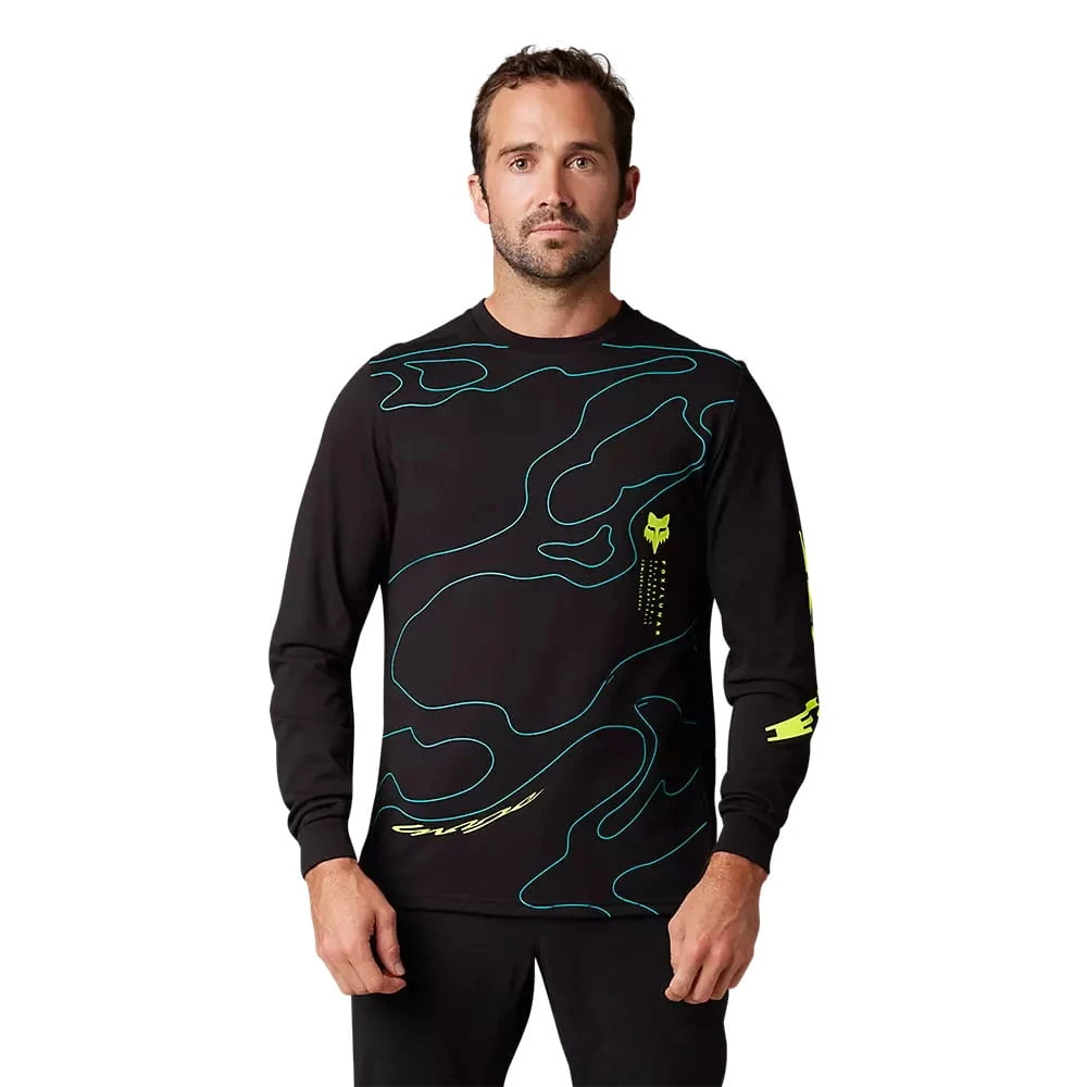 Fox Racing Ranger Dr Md Long Sleeve Jersey Lunar - Zwart 2 Fox Racing Ranger Dr Md Long Sleeve Jersey Lunar - Zwart - Afbeelding 2