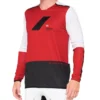 100% R-Core X Jersey - Lange Mouwen Jersey - Kersen Zwart - Wit/Zwart/Rood