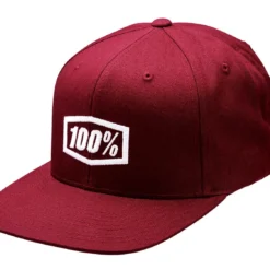 100% Icon AJ Fit Snapback Hoed - Bordeauxrood