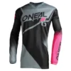 Oneal ELEMENT Dames Jersey RACEWEAR V.22 Zwart/grijs/roze
