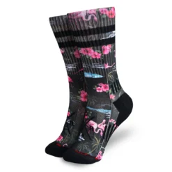 LOOSE RIDERS Sokken ''Roze Flamingo's! - Zwart/Roze