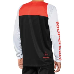 100% R-Core Long Sleeve Jersey - Zwart/Racer Rood -Aanbiedingen Vlot Fiets Winkel R CoreLongSleeveJersey BlackRacerRed 2
