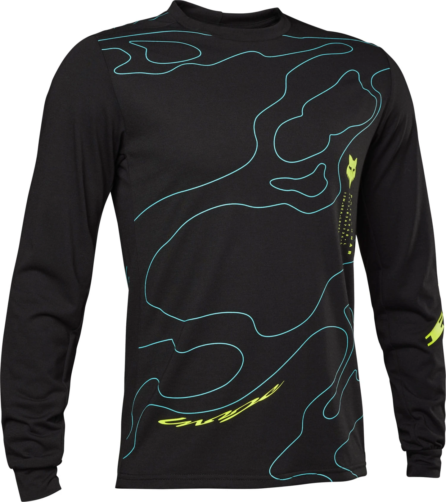 Fox Racing Ranger Dr Md Long Sleeve Jersey Lunar - Zwart 1 Fox Racing Ranger Dr Md Long Sleeve Jersey Lunar - Zwart