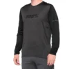 100% Ridecamp Long Sleeve Jersey - Zwart/Charcoal