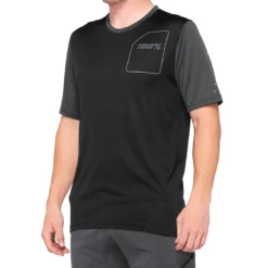 100% Ridecamp Short Sleeve Jersey - Zwart/Charcoal