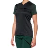 100% Ridecamp Jersey Met Korte Mouwen Voor Dames - Charcoal/Forest Green