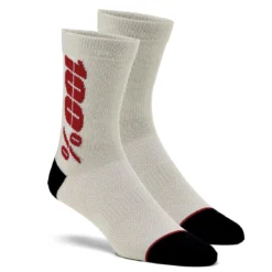 100% Rythym Sokken (merino) - Zilver/Kers