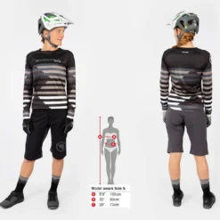 Endura Dames MT500 Supercraft T-shirt (lange Mouw) - Zwart -Aanbiedingen Vlot Fiets Winkel Sizing E3219 Wms MT500 Supercraft LS Tee S