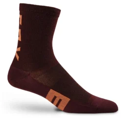 Fox Racing Dames 6" Flexair Merino Sock - Donker Kastanjebruin