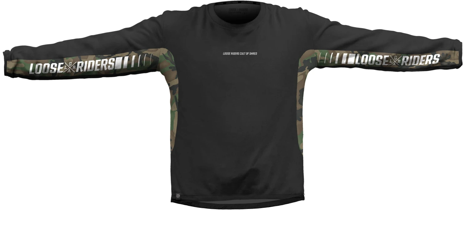 LOOSE RIDERS Tech Heren Jersey Longsleeve - Stealth Camo 1 LOOSE RIDERS Tech Heren Jersey Longsleeve - Stealth Camo