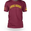 LOOSE RIDERS Tech Heren Jersey Korte Mouw - Klassiek Bourgondië-S
