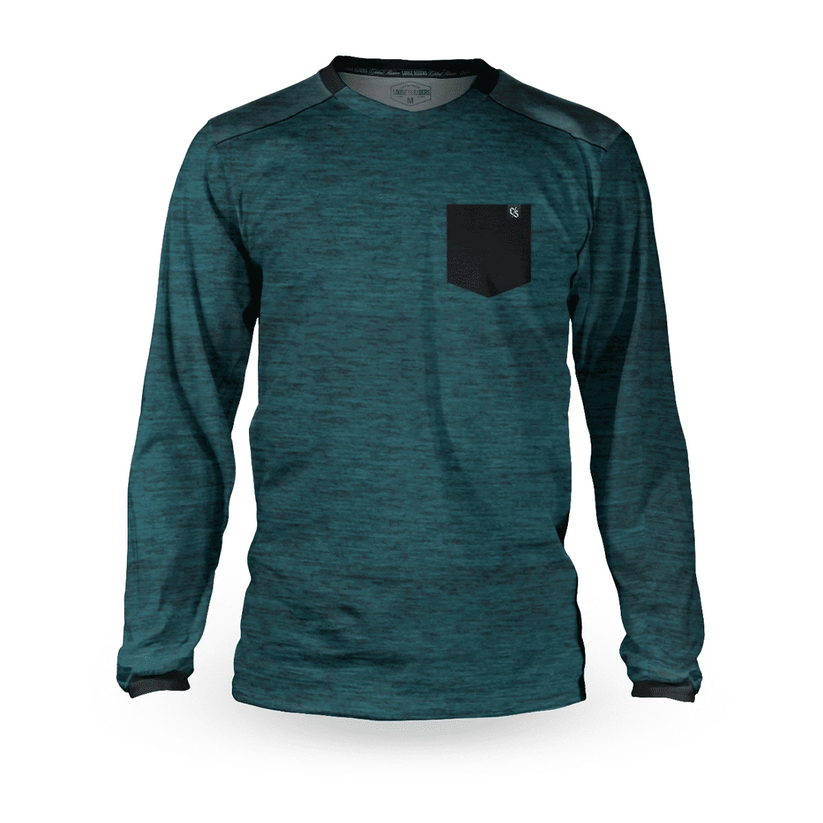 LOOSE RIDERS Jersey Met Lange Mouwen - Heather Teal Pocket 1 LOOSE RIDERS Jersey Met Lange Mouwen - Heather Teal Pocket